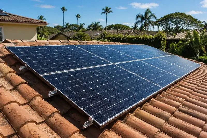Installation de panneaux solaires au Bois-Plage-en-Ré